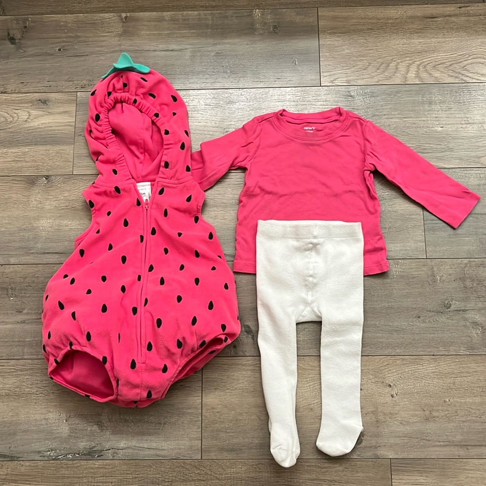 Carters 12M baby strawberry costume